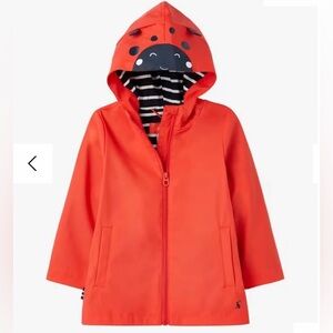 Joules Kids' Riverside Ladybird Showerproof Raincoat.